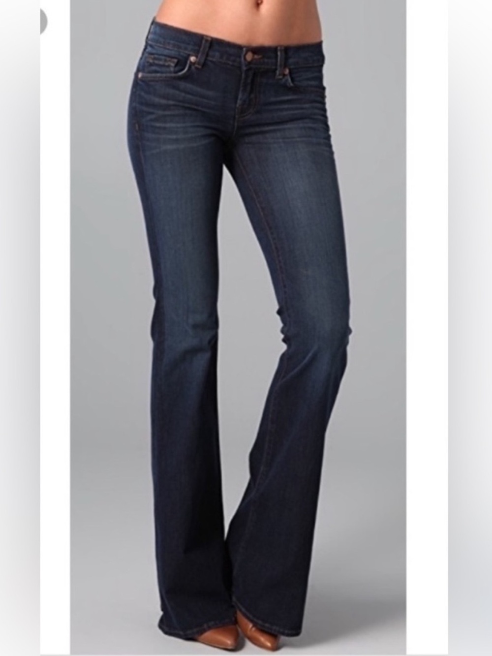 J Brand Babe Bell Bottom Flare Jeans Dark Wash Stretch Denim Size 30